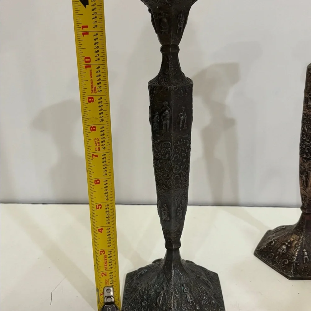 Silver Plated Candlesticks 12” in